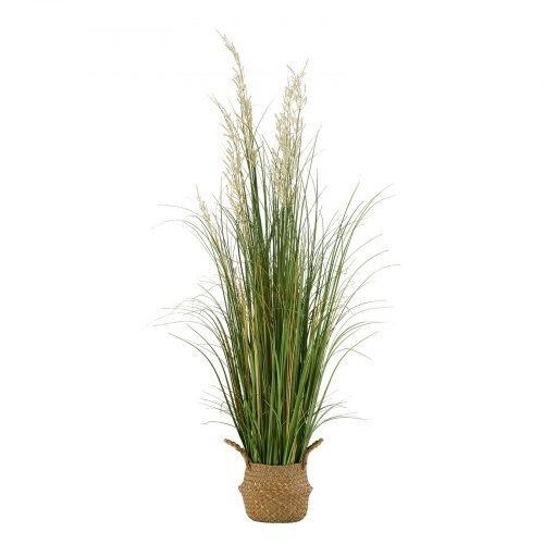 Artificial Reed Grass Plant 47" in Pot, Fake Greenery for Home and Office