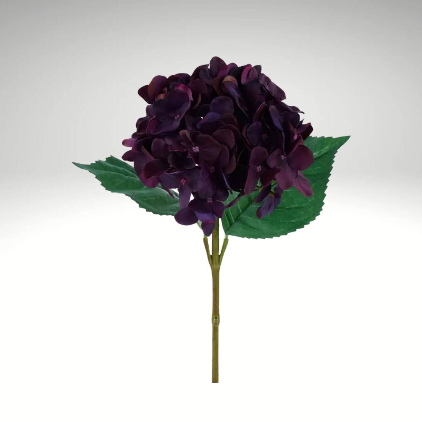Real Touch Eggplant Purple Hydrangea Stem – 20” Artificial Flower for Arrangements & Home Decor-FS387732