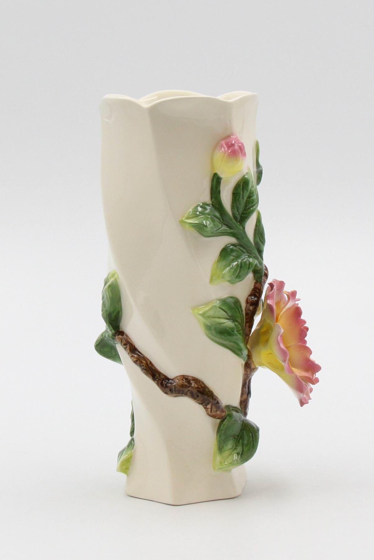 Ceramic Rose Flower Vase, Home Decor, Gift for Her, Gift for Mom