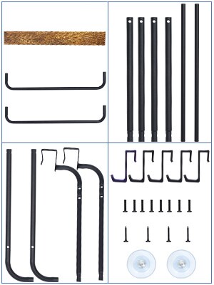 5 Tier Over The Door Towel Rack Bathroom Behind Door Towel Holder with Hooks