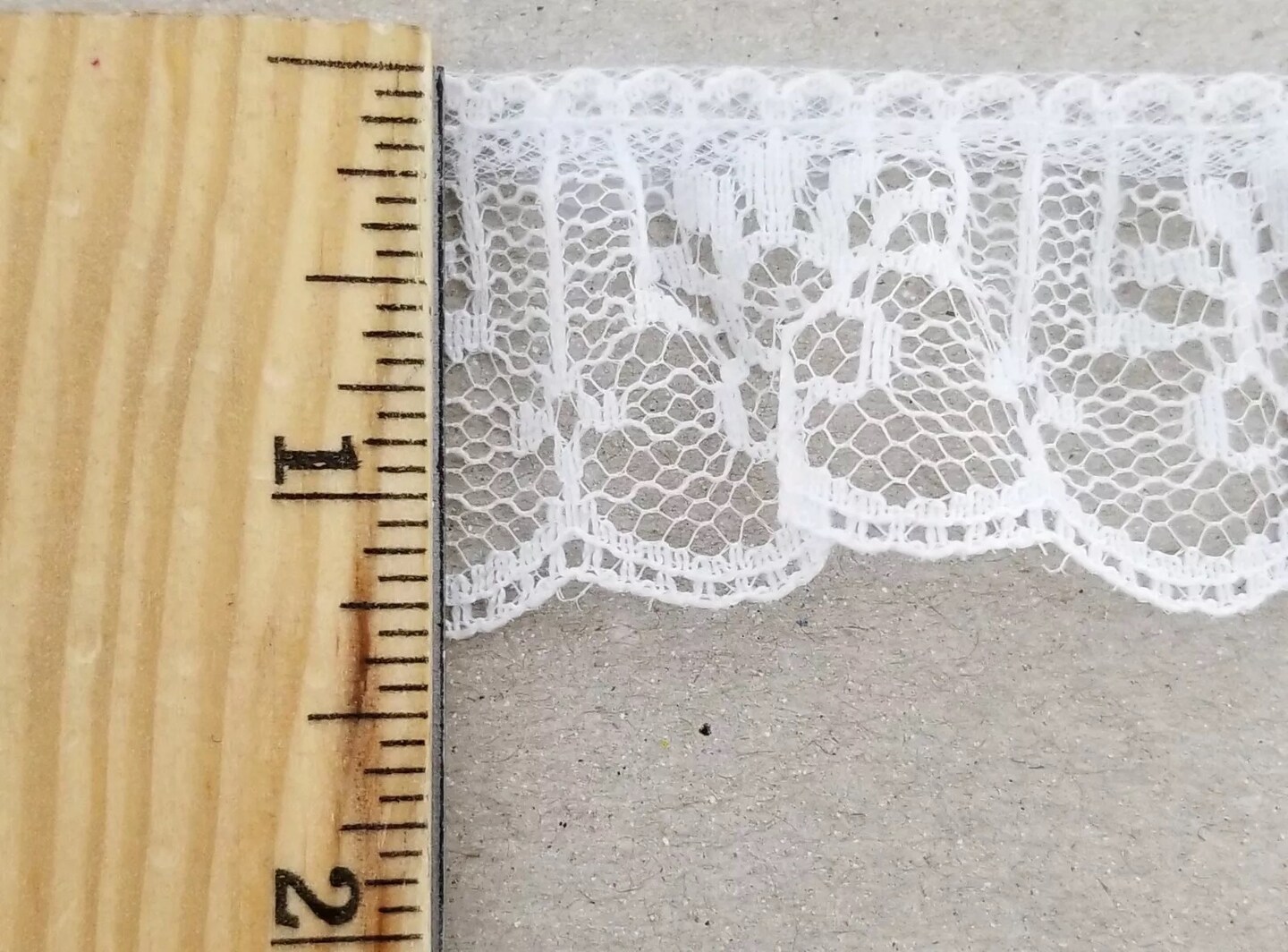 1&#x22; Ruffled Gathered Lace Trimming - 12 Continuous Yards! - Color Options!