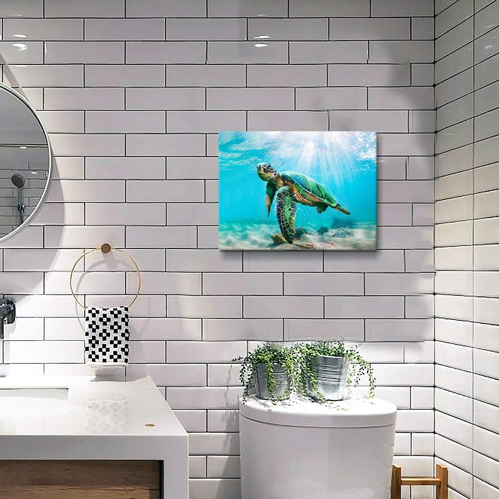 Summer Green Sea Turtle Wall Decor Tropical