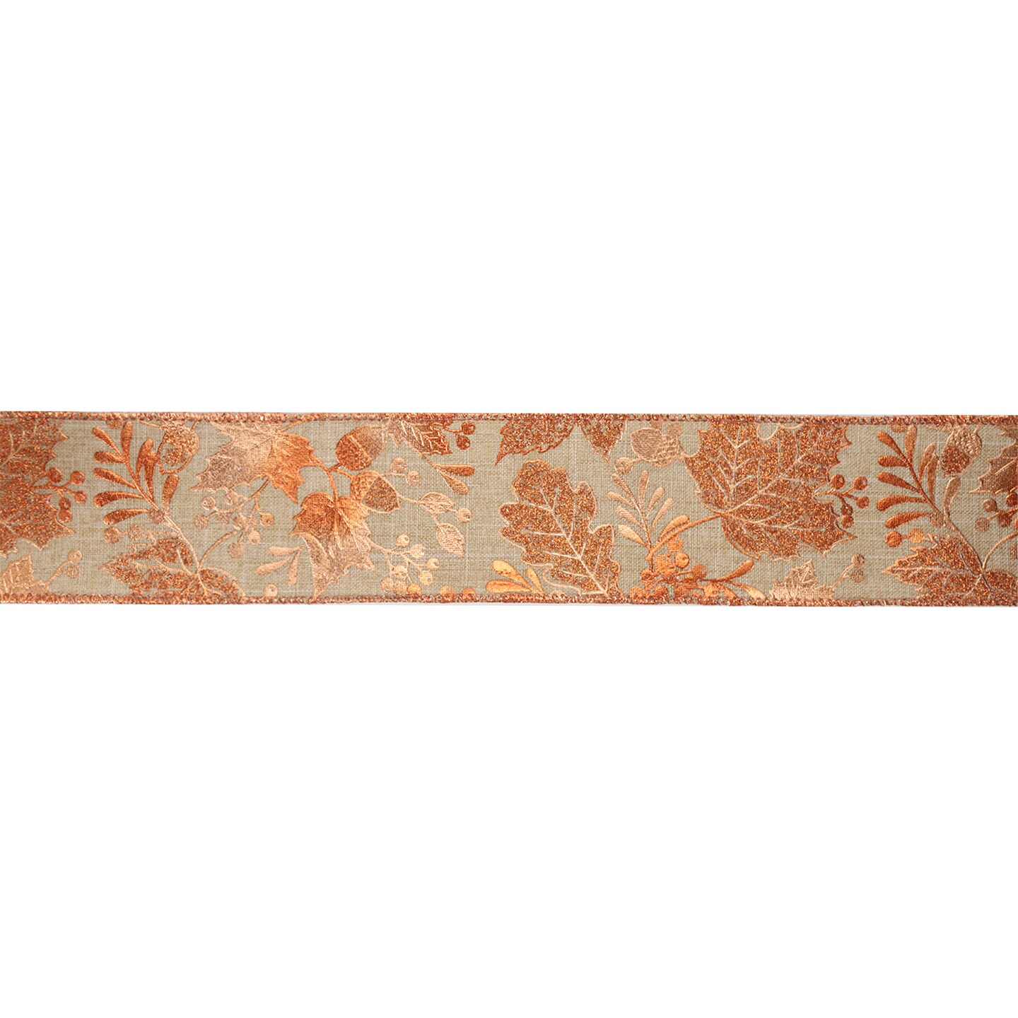 LaRibbons 2 1/2&#x22; Wired Ribbon | Leaf | 10 Yard Roll