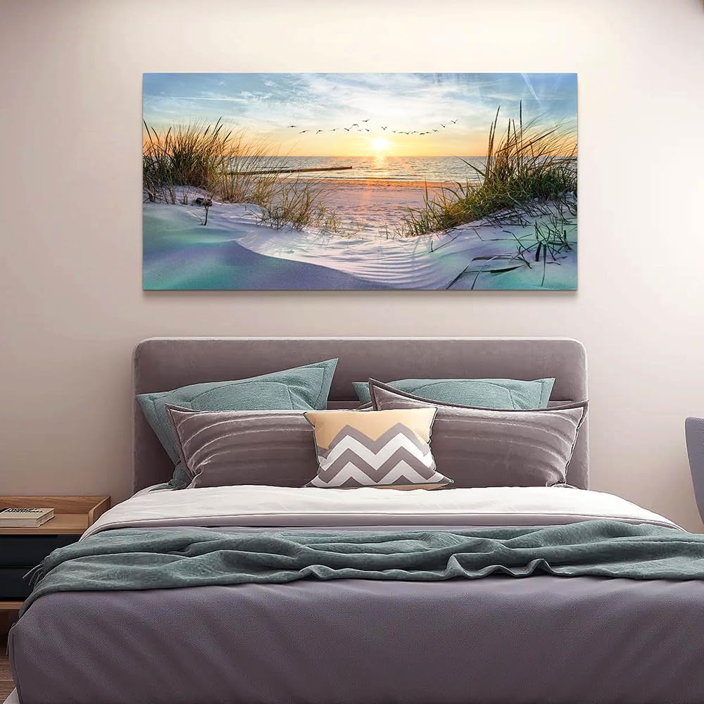 Summer Wall Decor For Living Room Wall Decor For Bedroom Blue Sea Beach Scenery