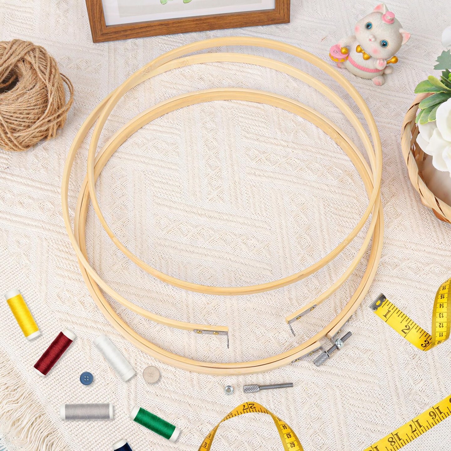 15 Pieces 10 Inch Round Embroidery Hoops