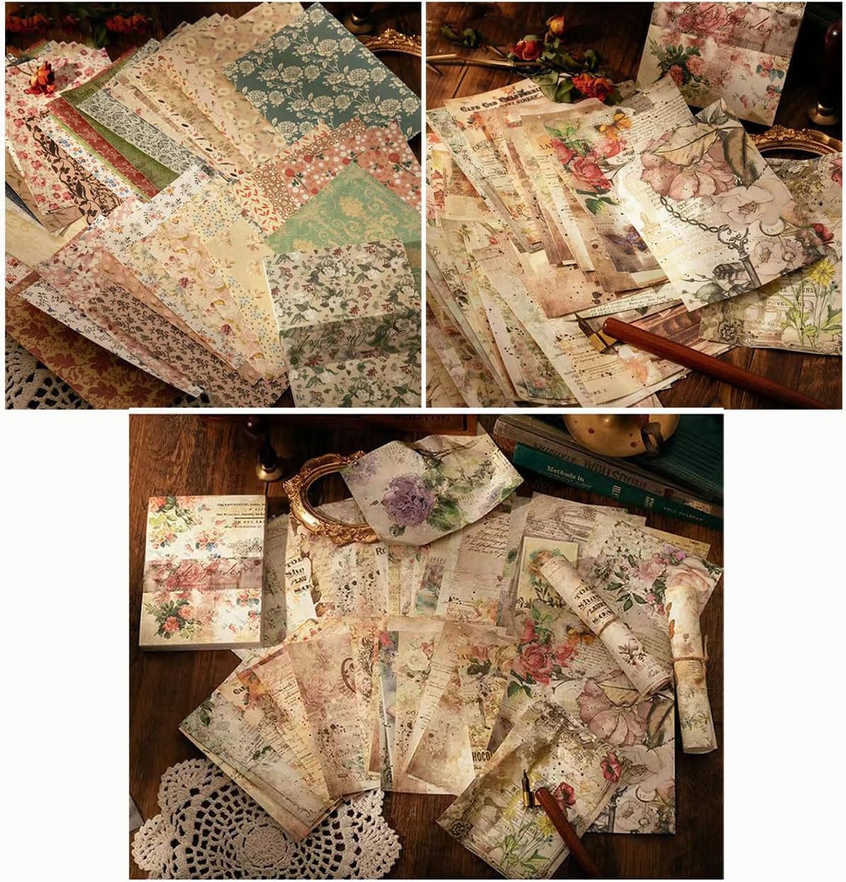 200Pcs Vintage Scrapbook Material