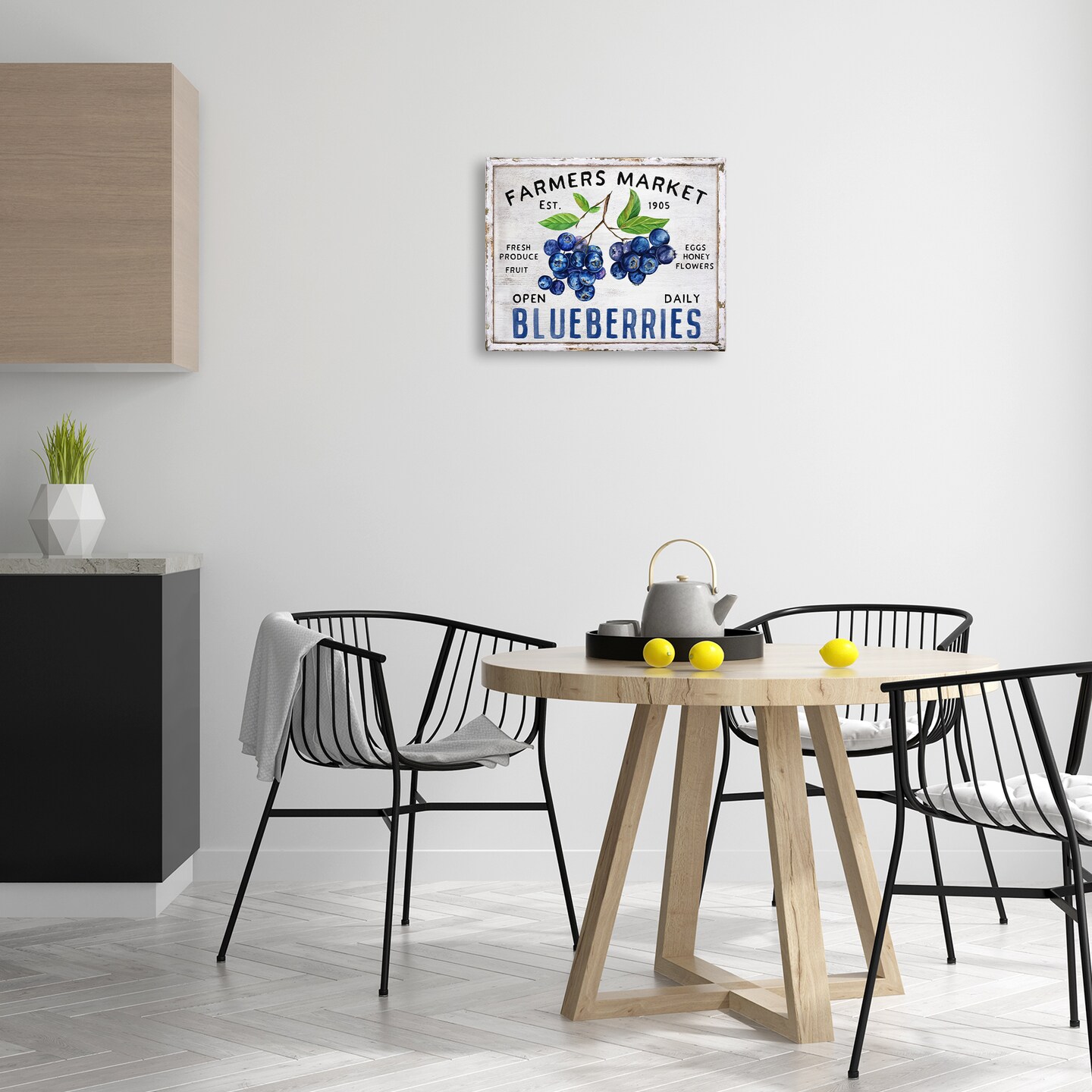 Stupell Industries Farmers Market Blueberries Canvas Wall Art Design by Creatif Belle