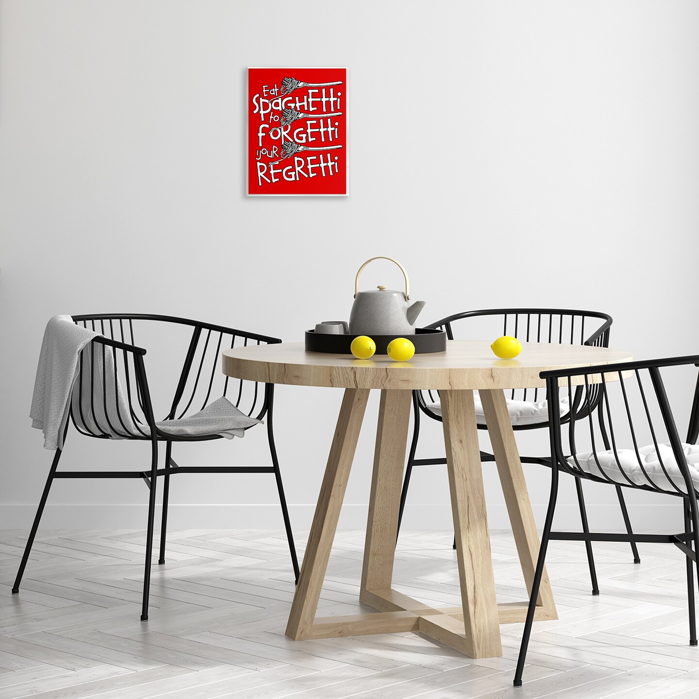 Stupell Industries Funny Eat Spaghetti Phrase Wall Plaque Art Design by Ahmed Sameh Hussein