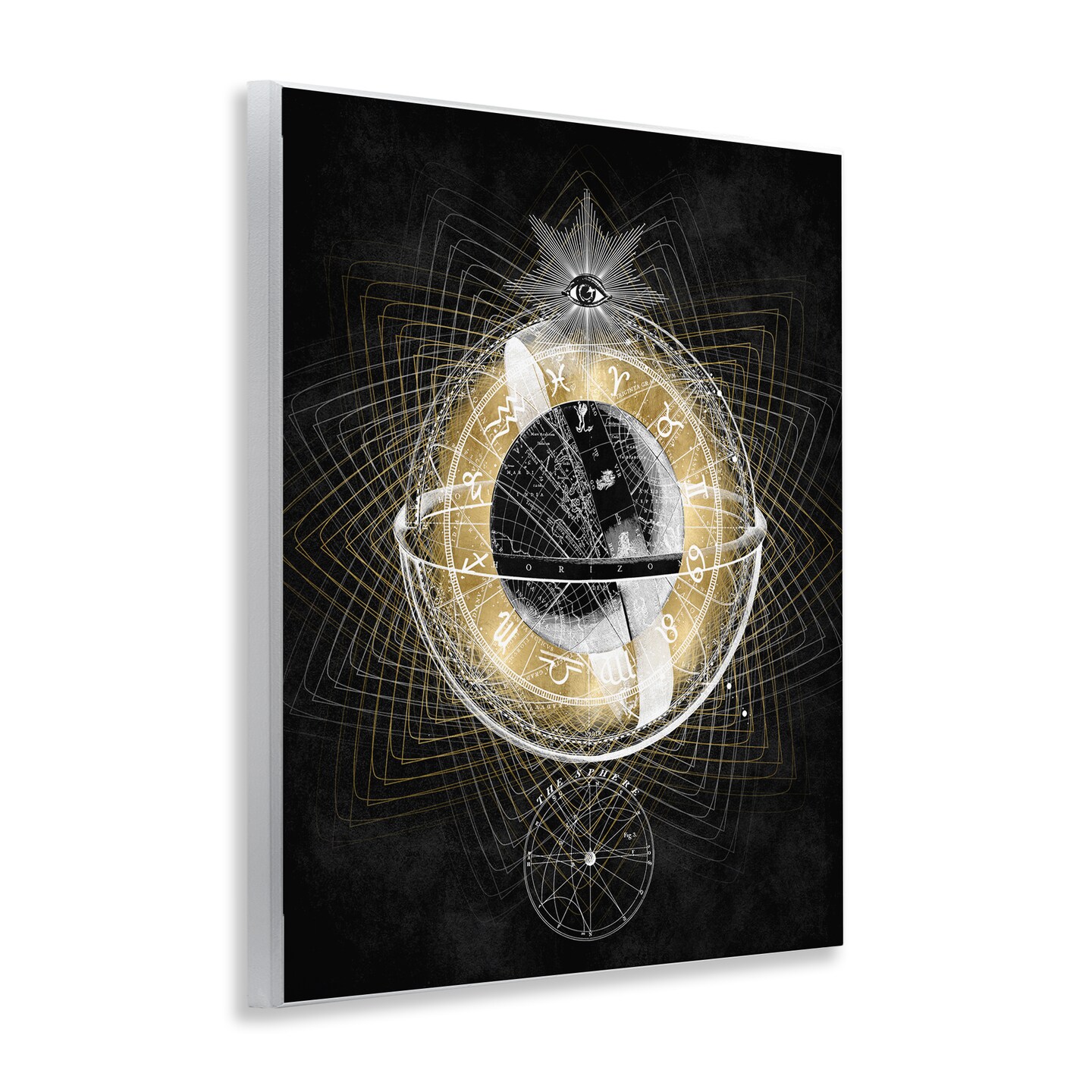 Stupell Industries Zodiac Symbols on Fractal Wall Plaque Art Design by Oliver Jeffries