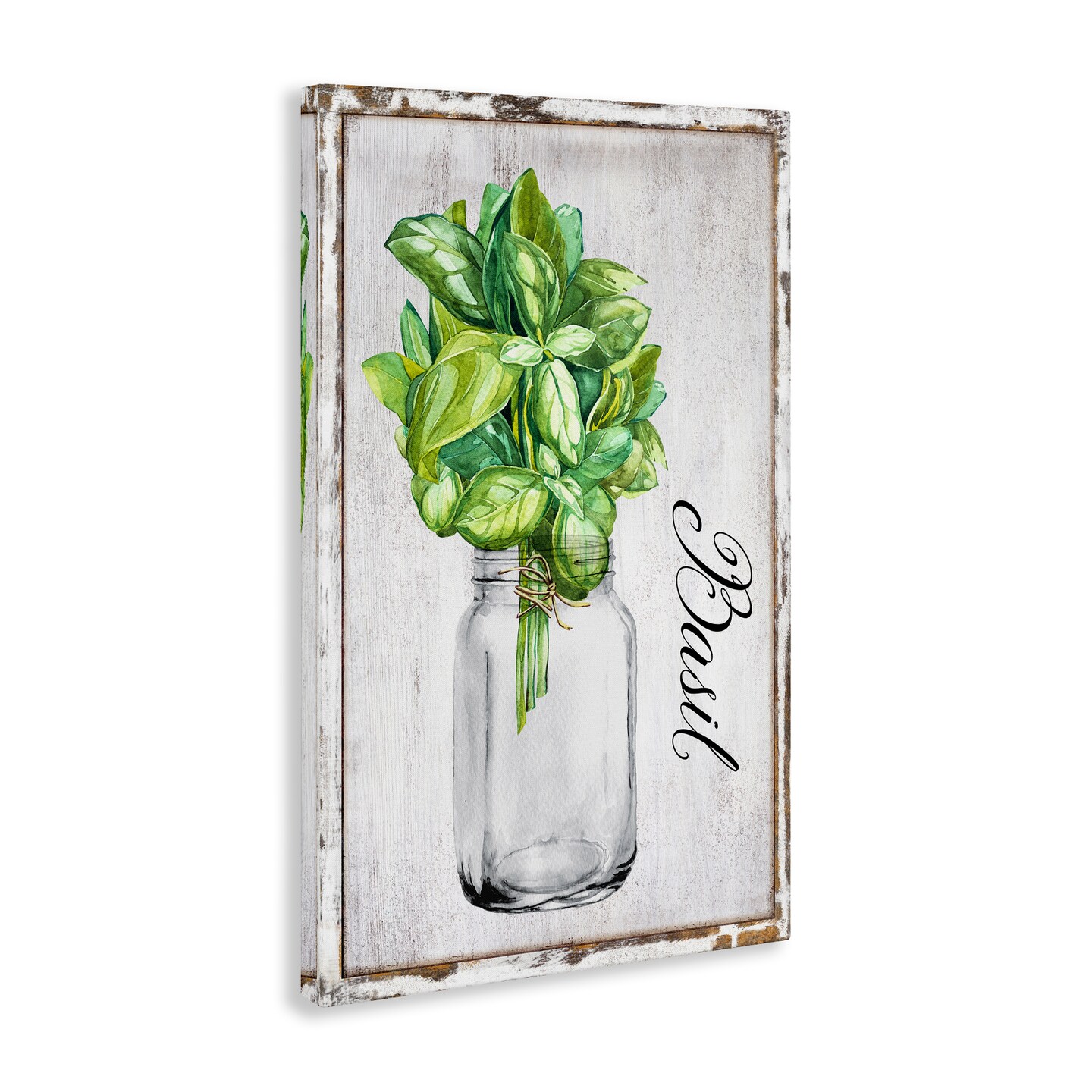 Stupell Industries Rustic Garden Basil Canvas Wall Art Design by Creatif Belle