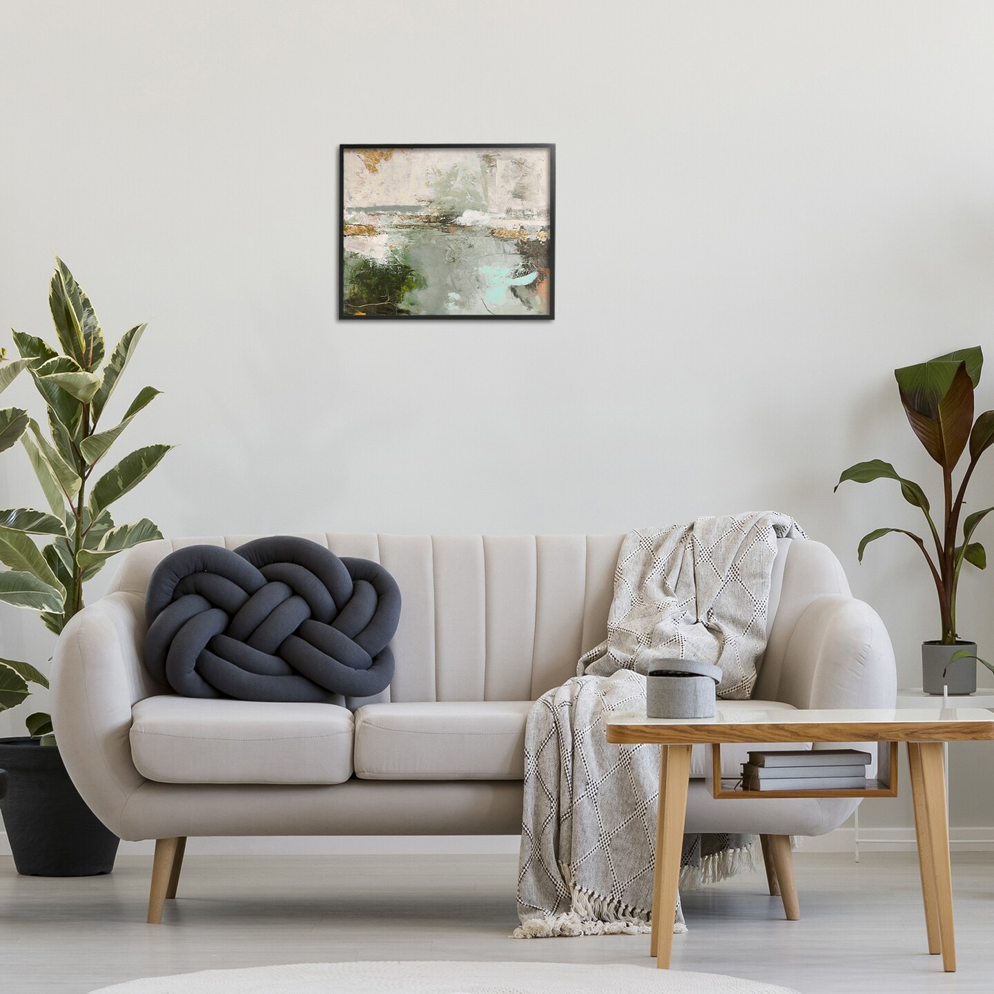 Stupell Industries Abstract Seascape Landscape Framed Giclee Wall Art Design by Design Fabrikken