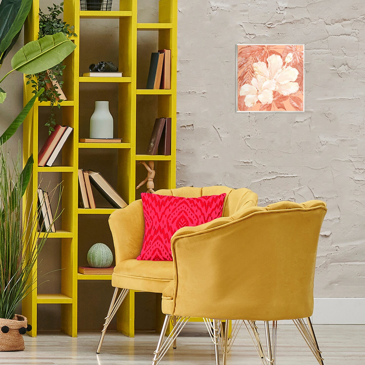 Stupell Industries Hibiscus Flower Bunches Wall Plaque Art Design by Paul Brent