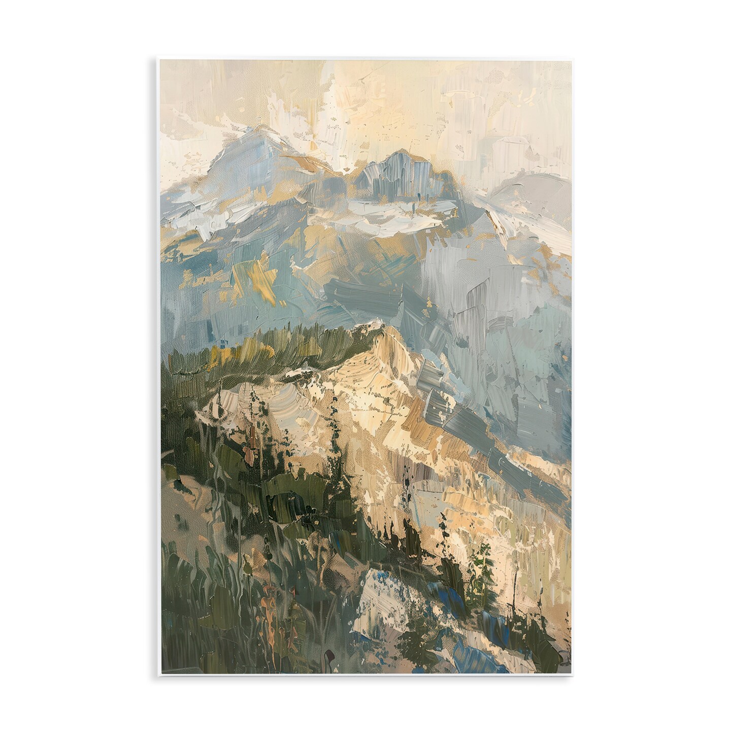 Stupell Industries Rugged Mountains View Wall Plaque Art Design by Petal Prints Design