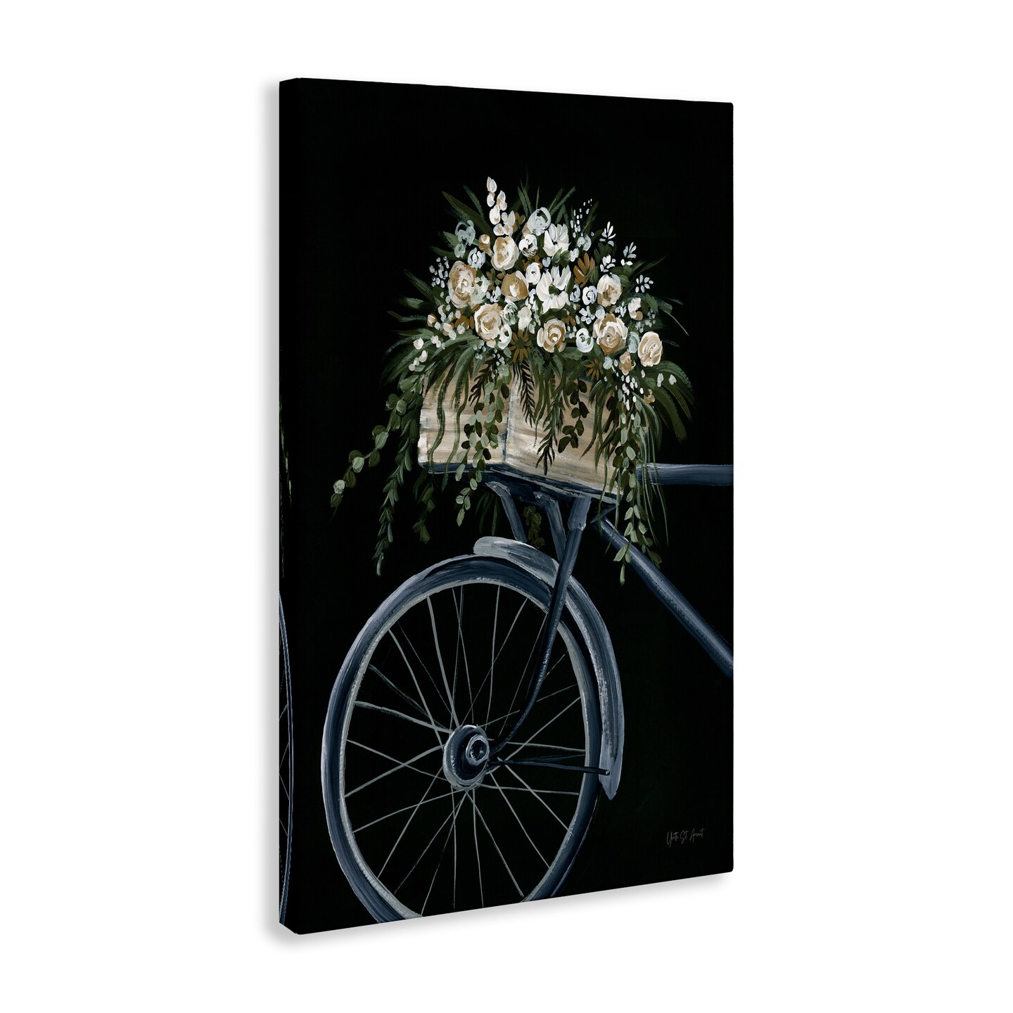 Stupell Industries Vintage Bicycle with Florals Canvas Wall Art Design by Yvette St. Amant