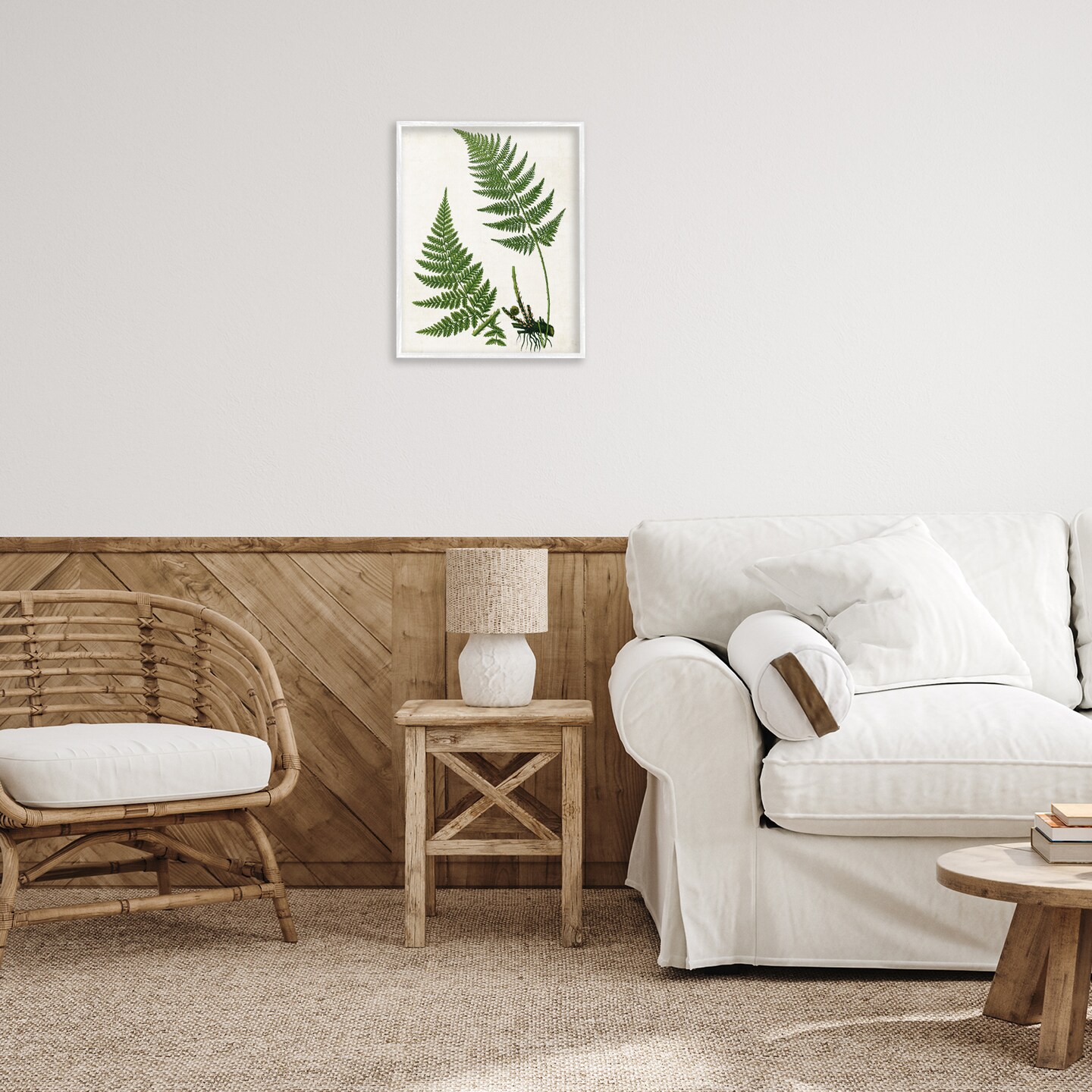 Stupell Industries Two Ferns Nature Study Framed Giclee Wall Art Design by Susan Arnot