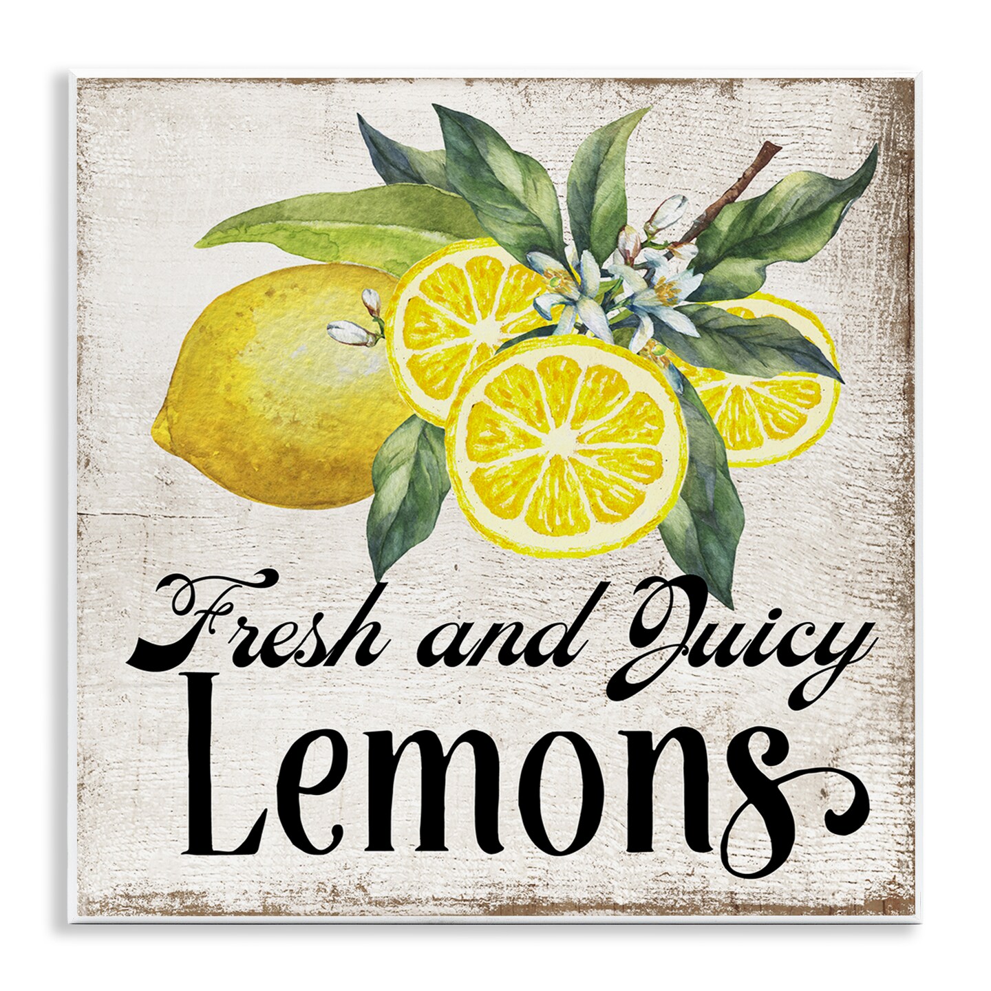 Stupell Industries Fresh & Juicy Lemons Wall Plaque Art Design by Creatif Belle