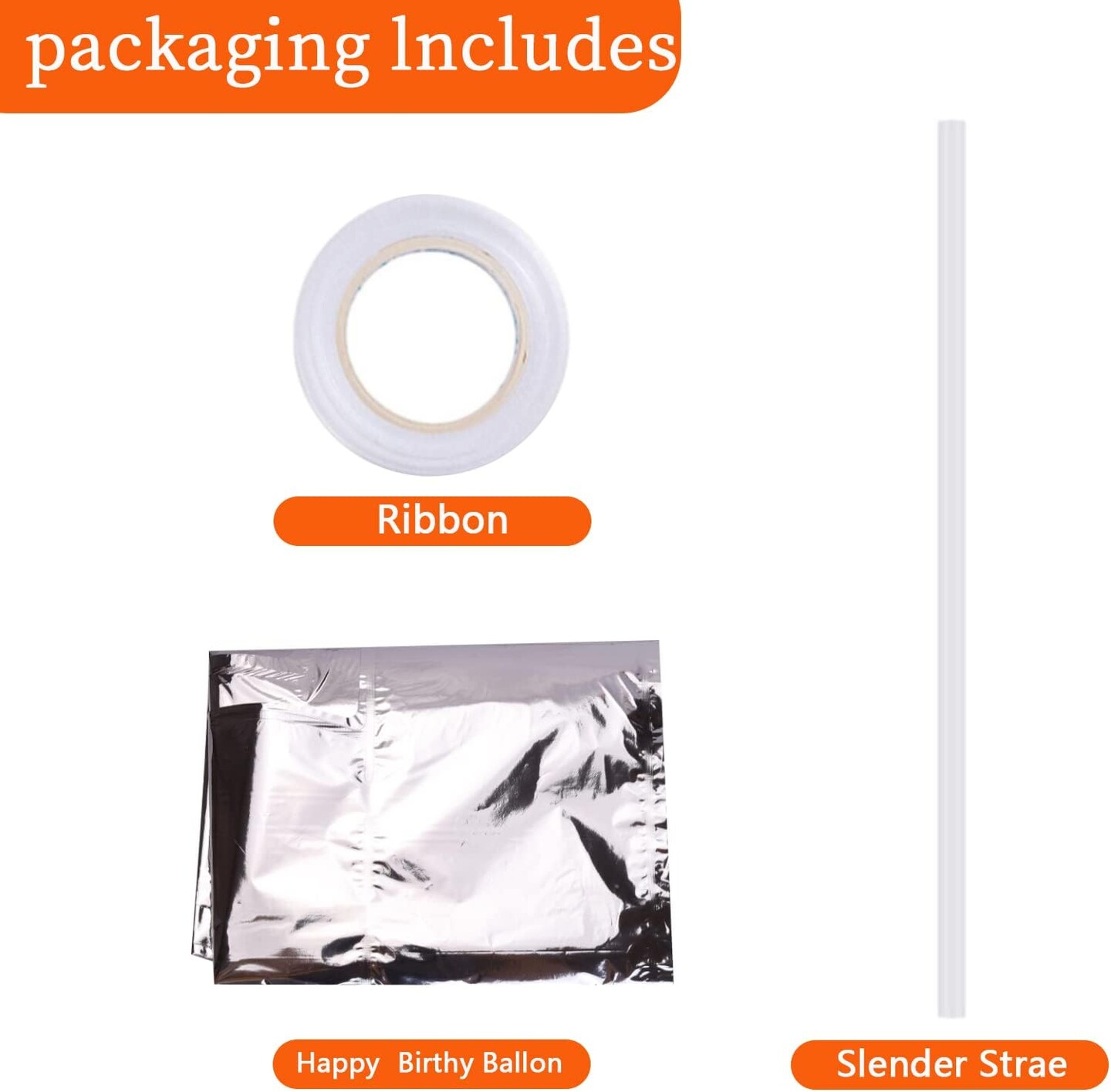 Silver Happy Birthday Balloons Banner - 16 Inch, Aluminum Foil