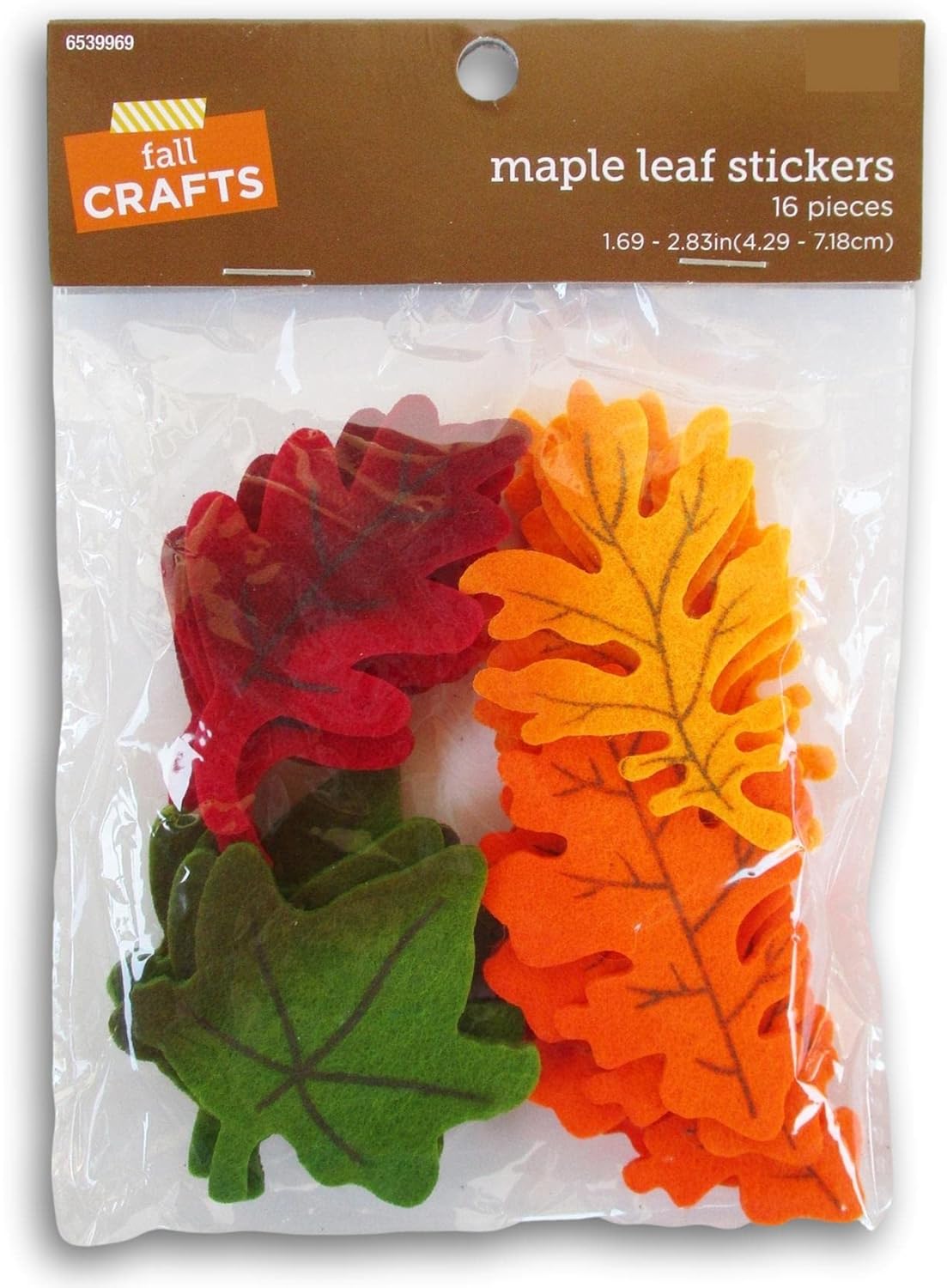 Fall Leaves Felt Stickers for Crafts- Multicolor (5312731)