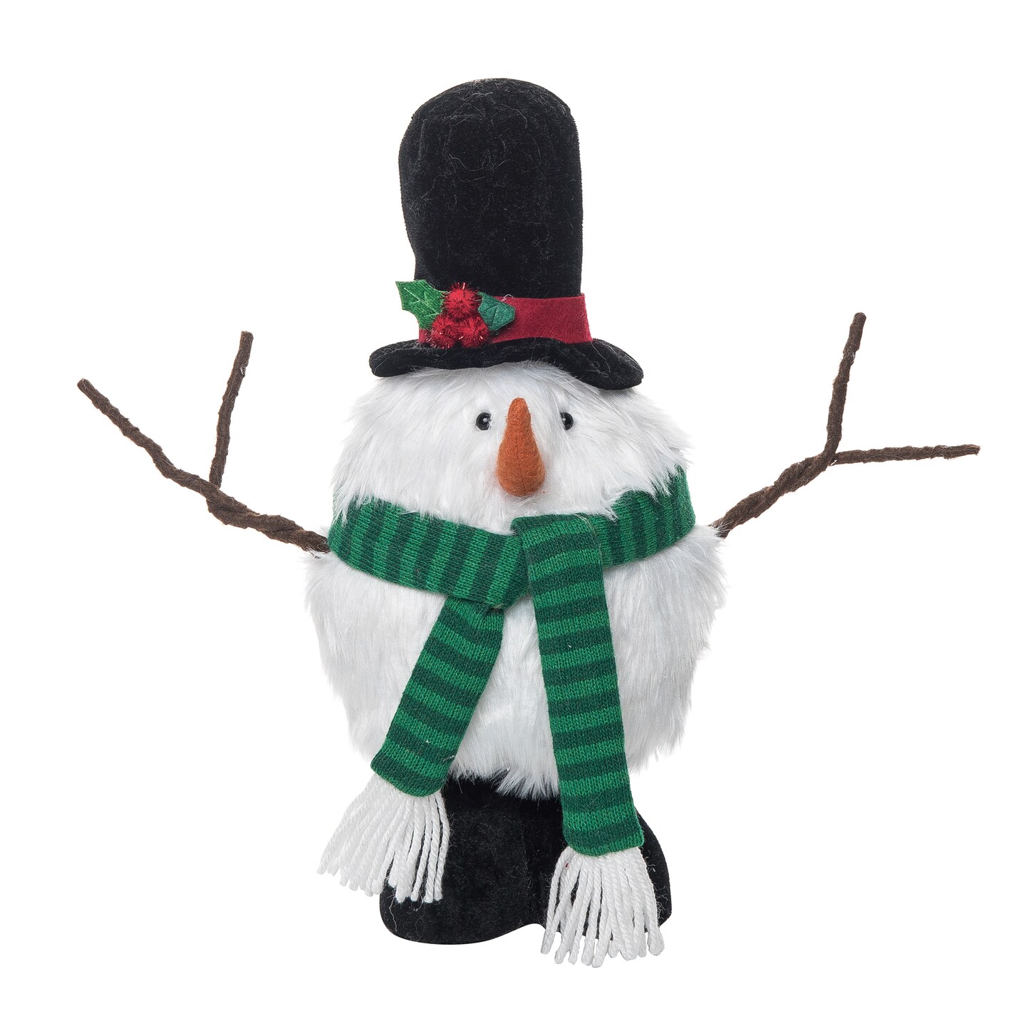 Multicolor Plush Standing Snowman Festive Christmas Decor