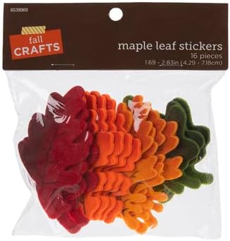 Fall Leaves Felt Stickers for Crafts- Multicolor (5312731)