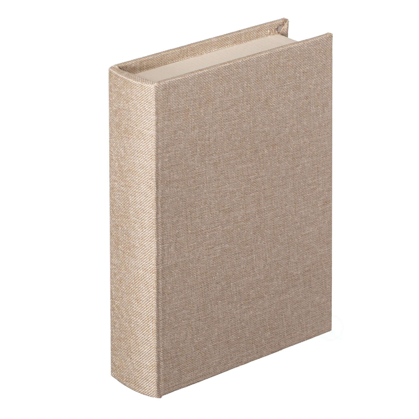 Vintiquewise 8" Classic Linen-Covered MDF Book Box Vintage-Style Decorative Storage Case for Keepsakes Jewelry Trinkets & Documents Elegant Home Decor Accent for Shelves Desks or Coffee Tables