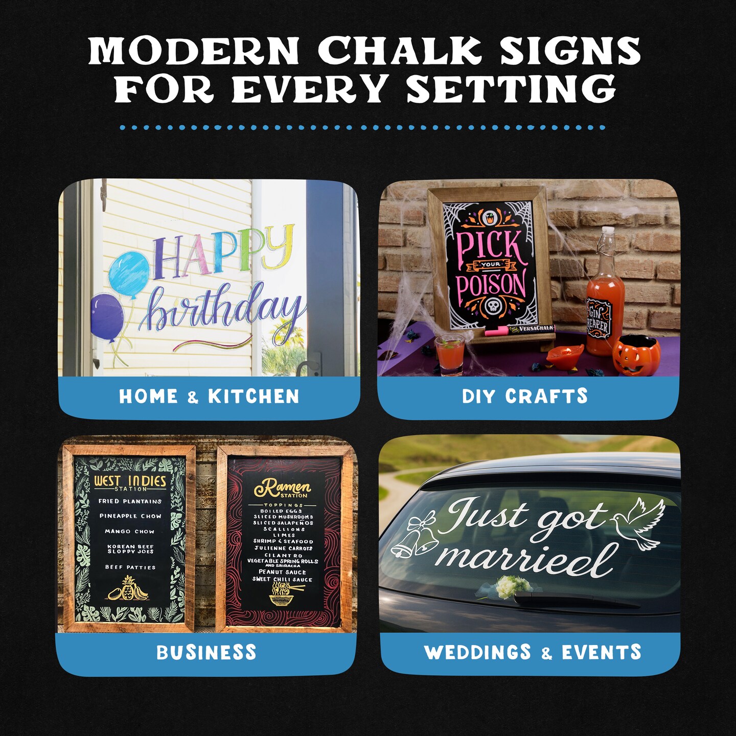 VersaChalk 28 Count Liquid Chalk Markers &#x2013; 3mm Fine Tip, Erasable, Non-Toxic Chalk Pens for Chalkboards, Glass, and Windows &#x2013; Easy Wipe