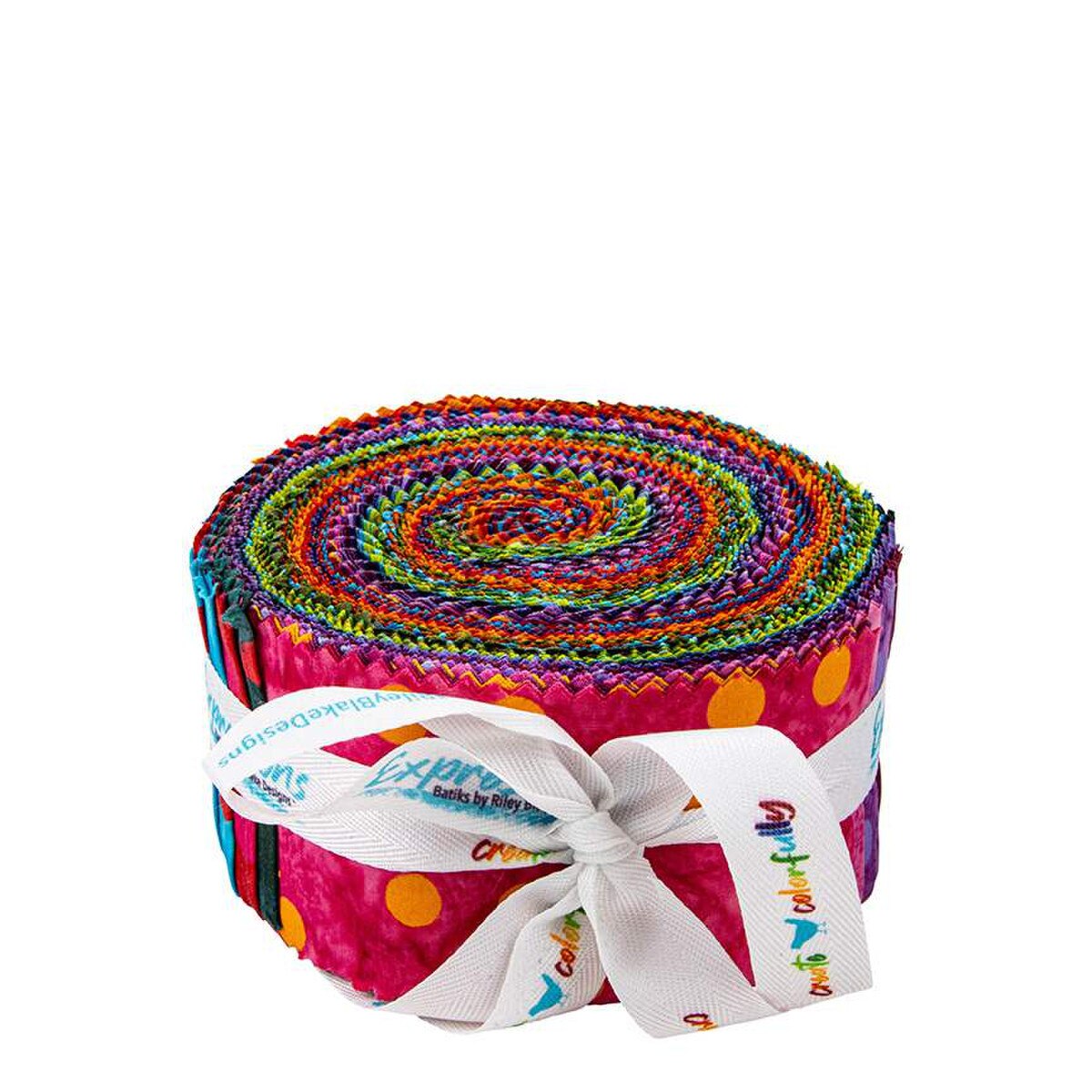 Expressions Batiks Elementals 2.5&#x22; Strip Roll (Jelly Roll / Rolie Polie) in Polka Pop by Riley Blake Designs for Riley Blake (RP-21401-40)