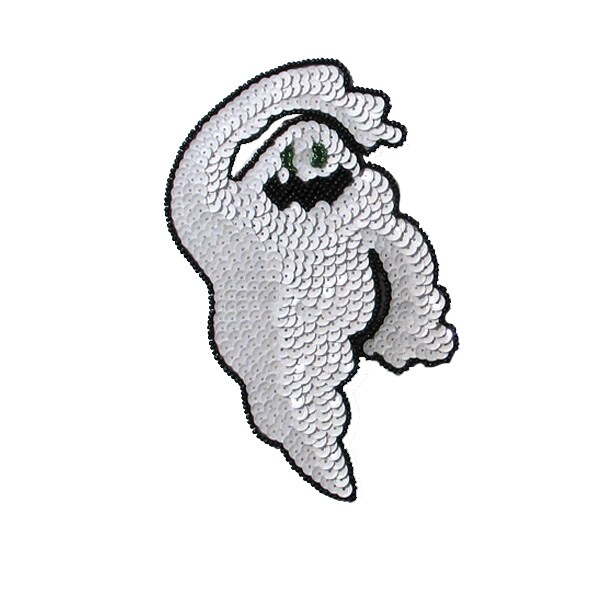 Scary Ghost Sequin Applique/Patch