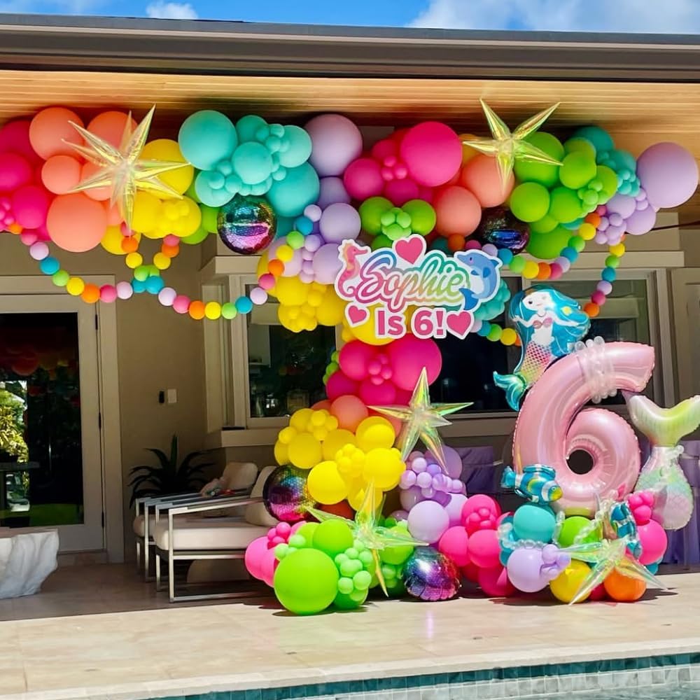 Tropical 162pcs Pastel Colorful Balloons with Beach Ball (Pastel Color)