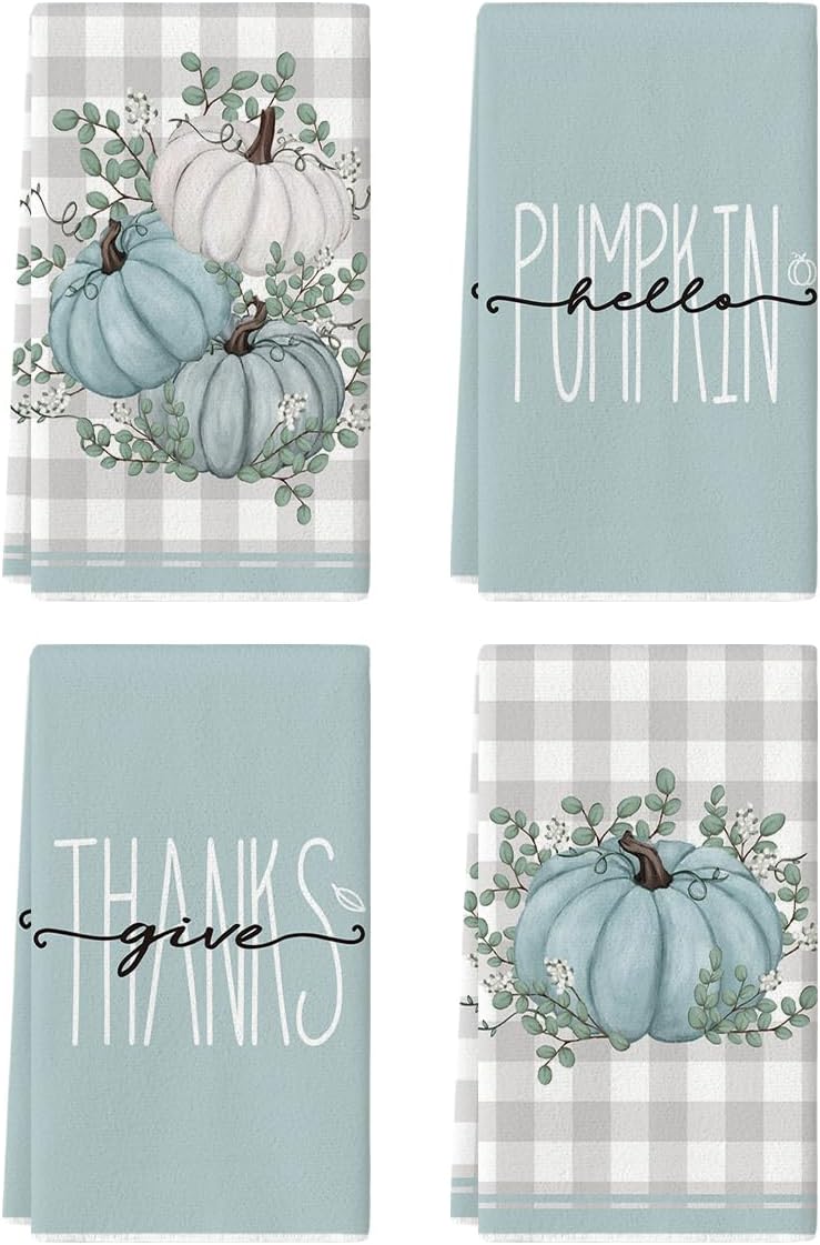 Hello Pumpkin Fall Kitchen Towels Dish Towels, 18x26 Inch