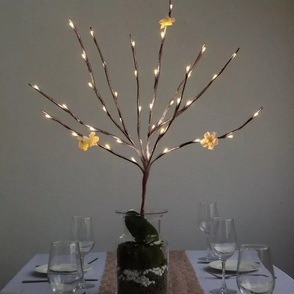 3 LED Trees 31" Battery Operated Lighted Artificial Branches Party Decorations