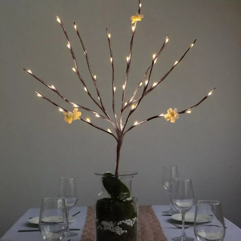 3 LED Trees 31&#x22; Battery Operated Lighted Artificial Branches Party Decorations