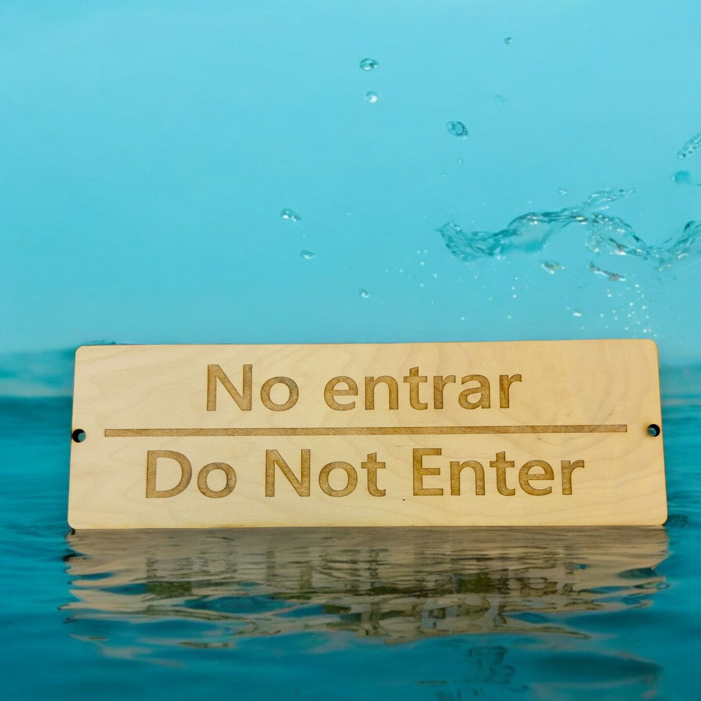 Sign - English and Spanish - No Entrar - Do not enter
