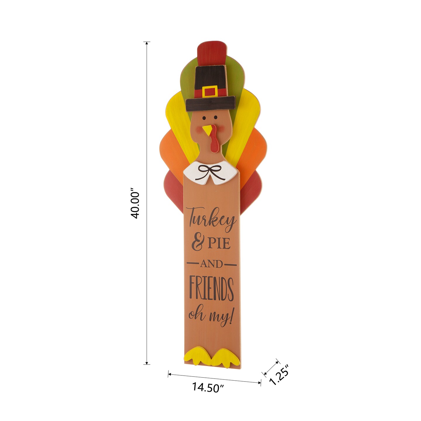 40&#x201C;H Thanksgiving Wooden Turkey Standing D&#xE9;cor