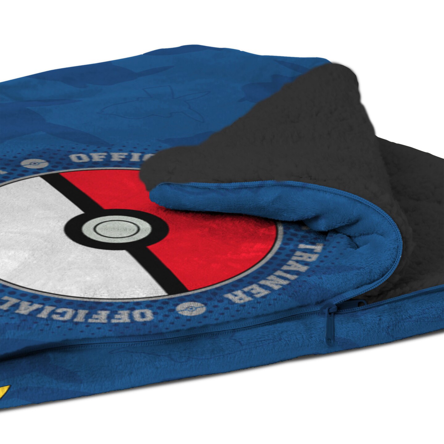 Pokemon Training Center Silk Touch Throw Blanket Sherpa Slumber Bag 27&#xD7;56 Inches