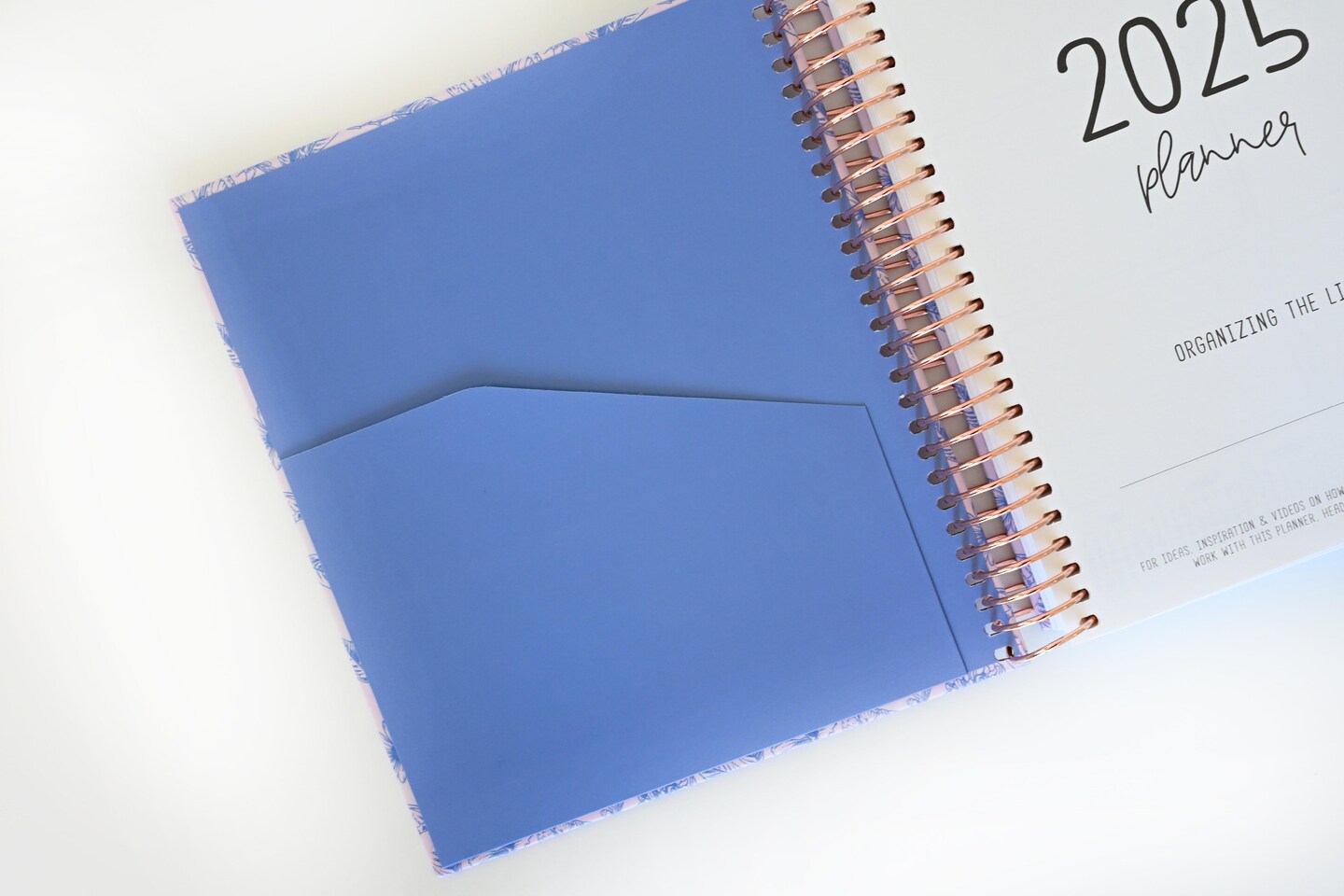 2025 Planner - Mini Horizontal Layout, Spiral Bound - "Butterfly Doodles" (#409)