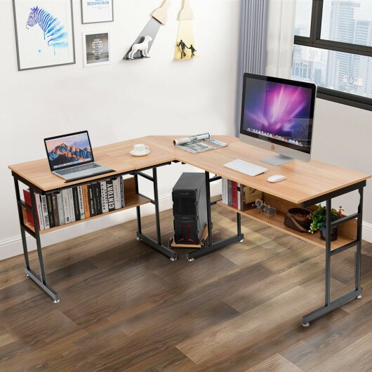 L-Shaped Computer Desk Drafting Table