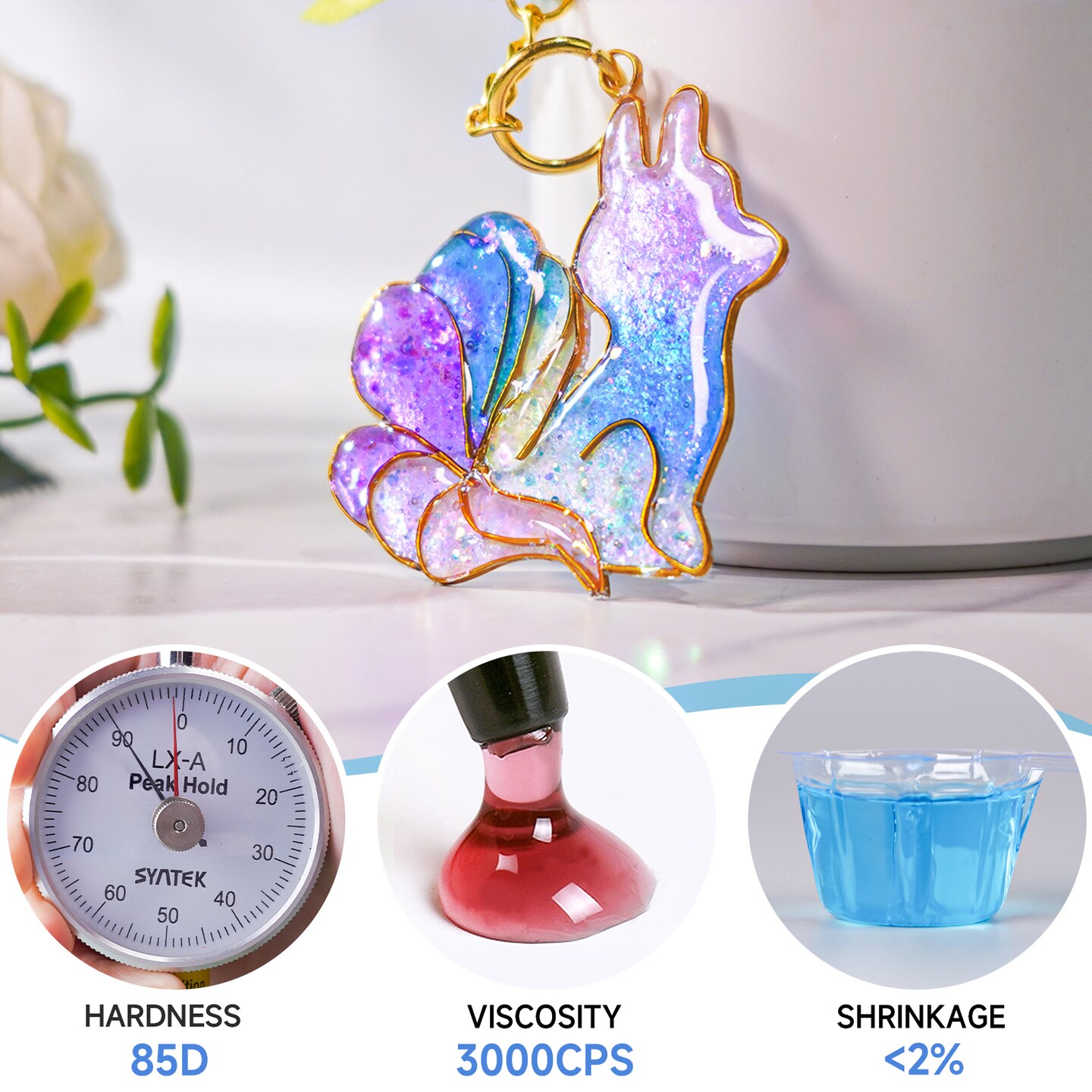 LET&#x27;S RESIN UV Resin, 12Colors Ultraviolet Epoxy Resin Clear, Odorless &#x26; Low Shrinkage UV Resin Kit for Crafts, Jewelry Making, Decoration(20g Each)