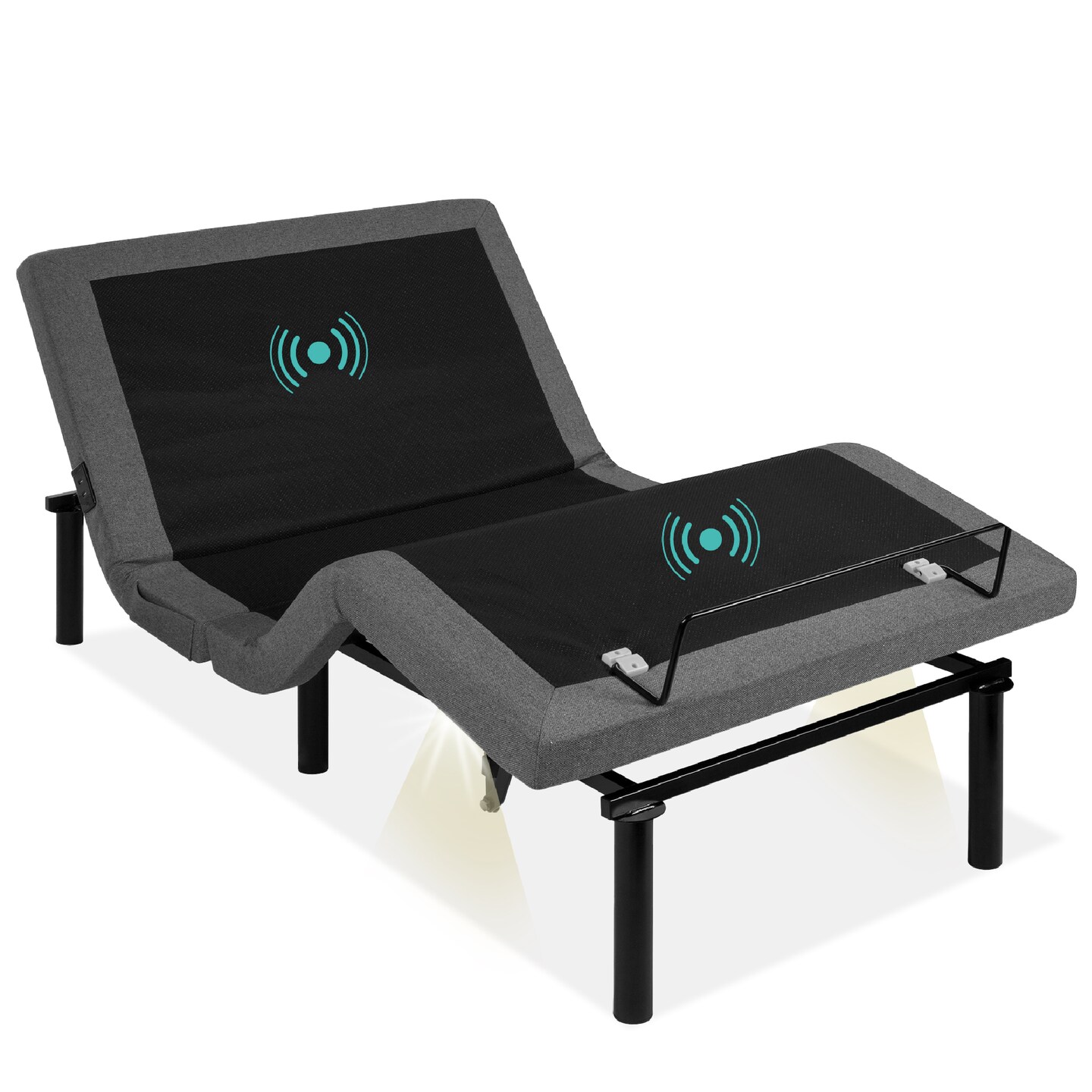 Best Choice Products Adjustable Bed Base for Stress Management with Massage, Remote Control, USB Ports
