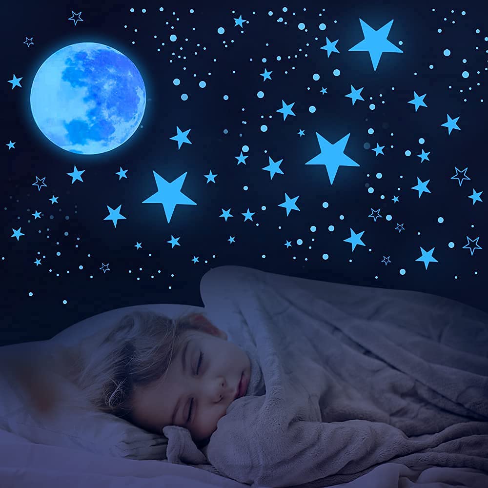 Glow in The Dark Stars for Ceiling,Star Decorations for Bedroom,Kids Boys Girls Room Decor,Cool Things for Your Room,Wall Stickers for Bedroom,Play Room,Living Room,Wall Decorations,Baby Room Decor