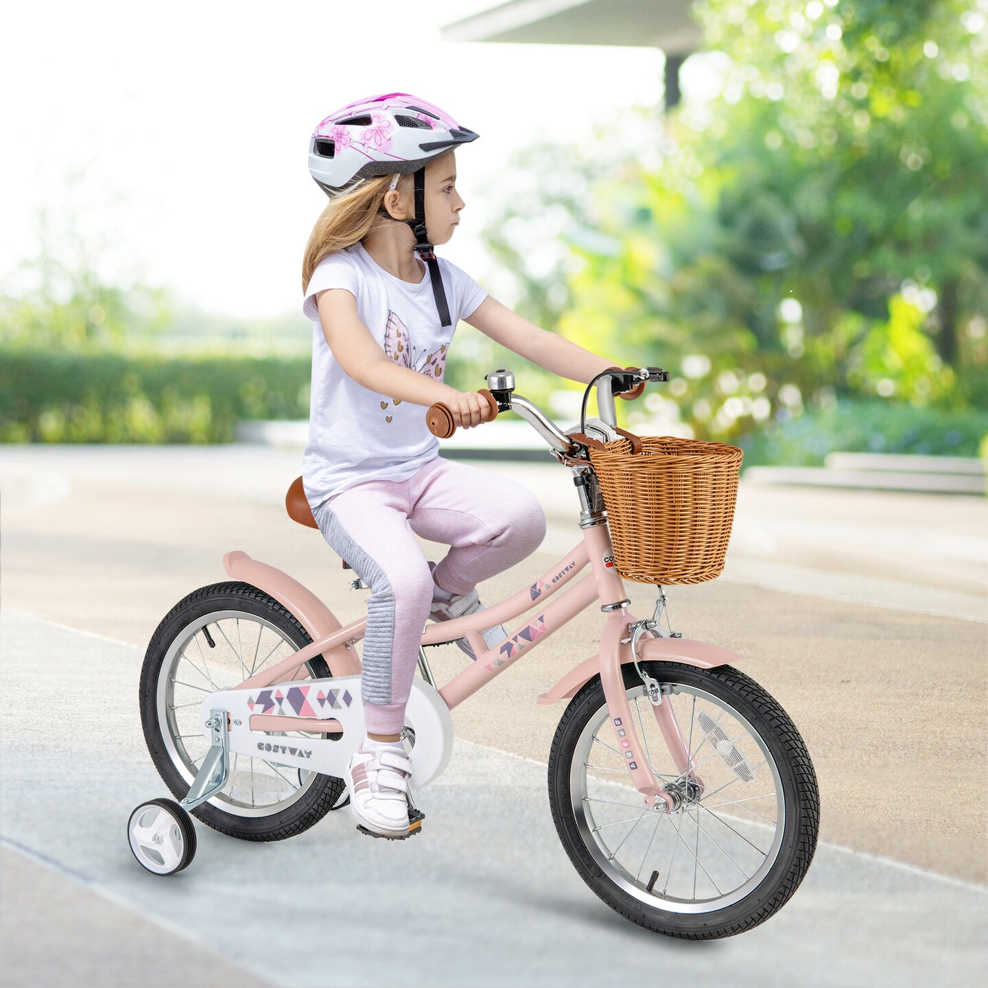 Kids Bike Adjustable Bicycle with Reflectors and Bell for Children 4-8 Years Old