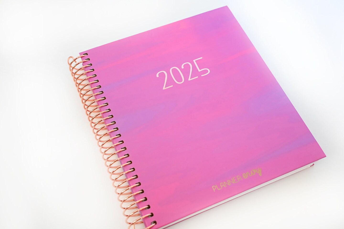 2025 Planner - Vertical Layout, Spiral Bound - &#x22;Fuchsia Strokes&#x22; (#304)
