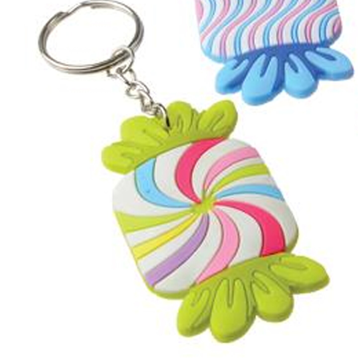 Candy Rubber Keychains Include 12 Units