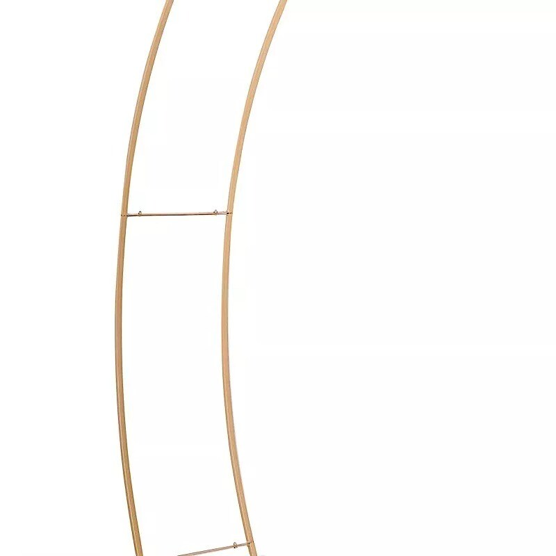 Gold 8 feet Metal Double Hoop BACKDROP STAND Wedding Arch Party Events Supplies