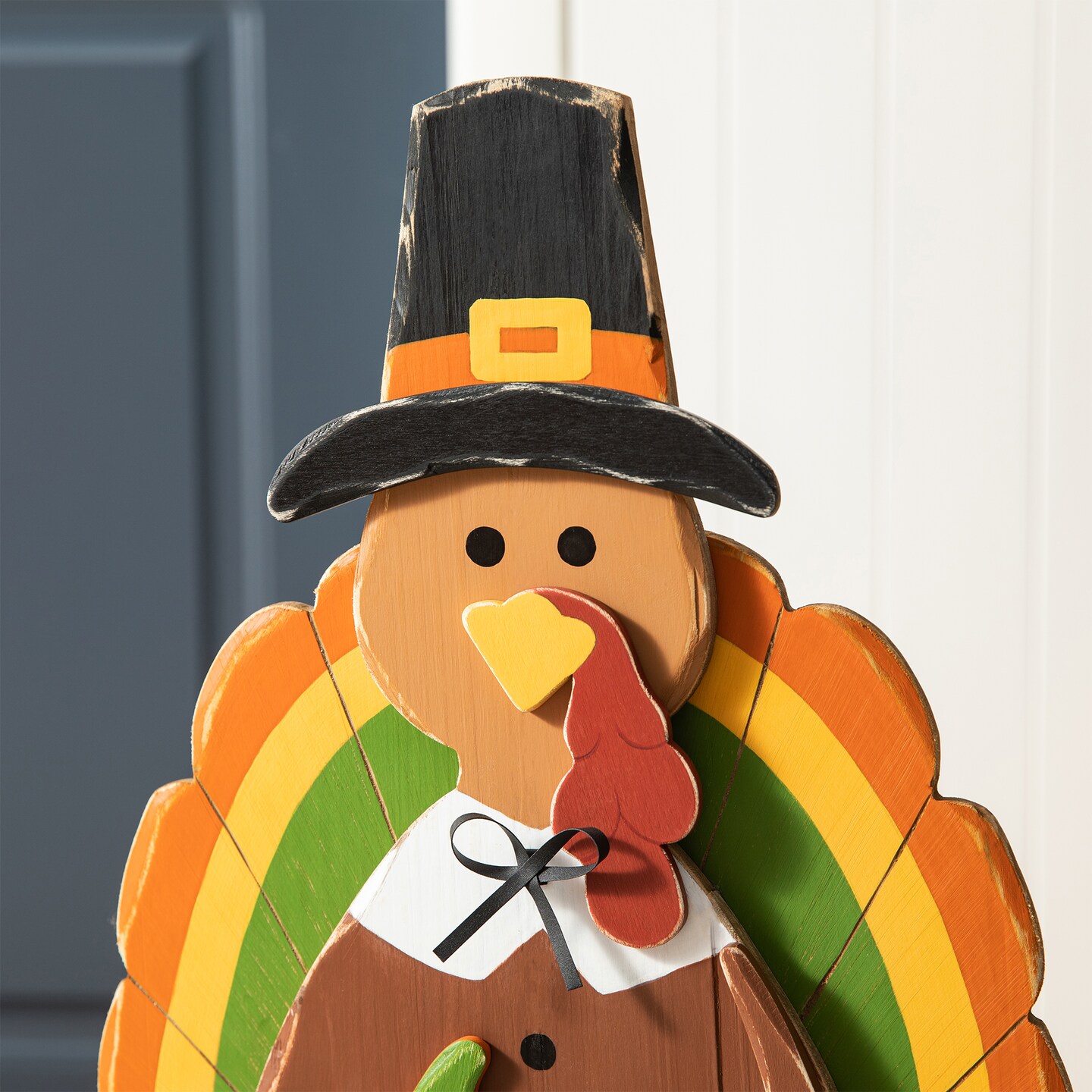 30.25&#x22;H Thanksgiving Wooden Turkey Porch Decor