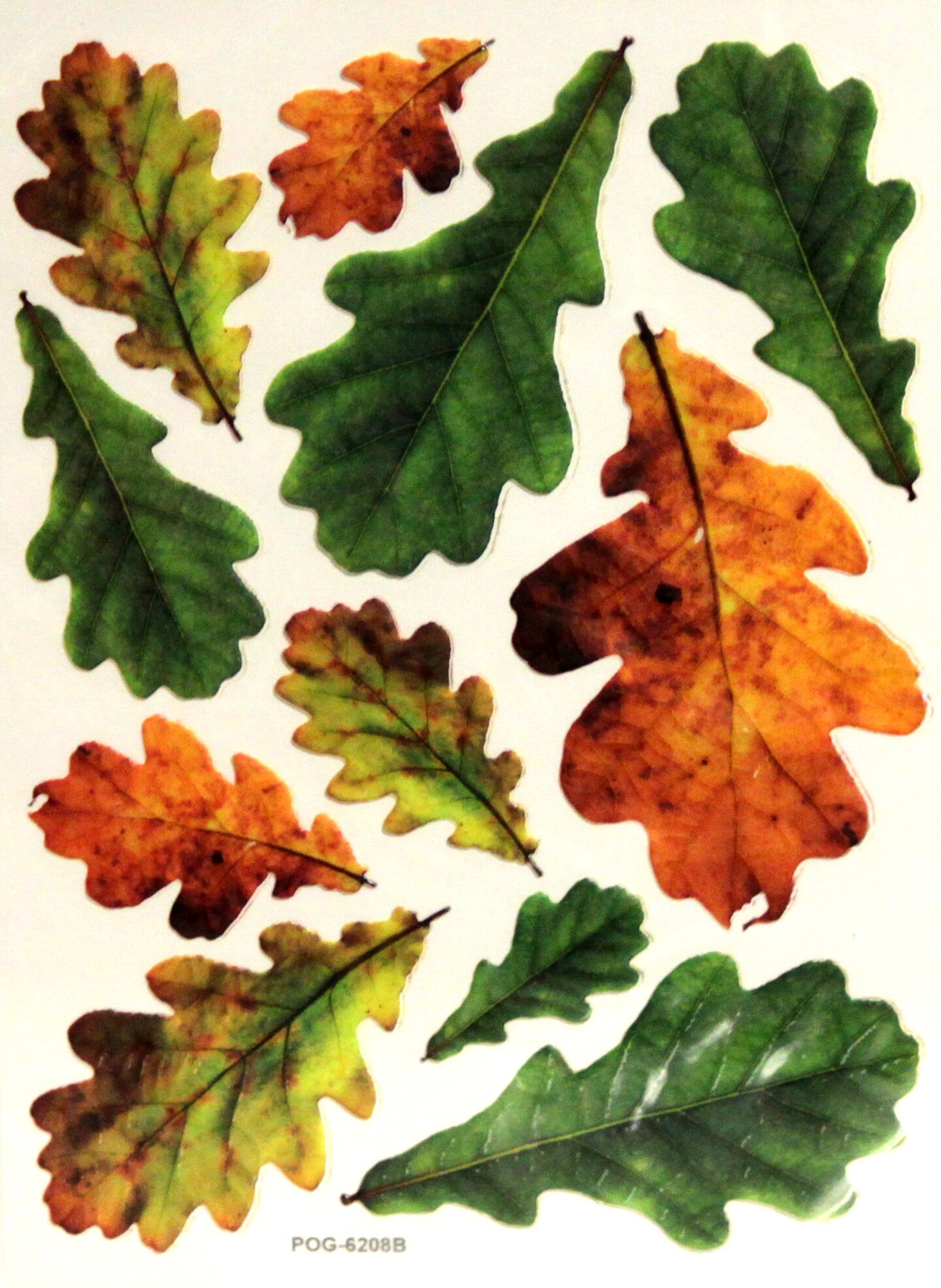 Designer Fall leaves Embossed Epoxy Stickers