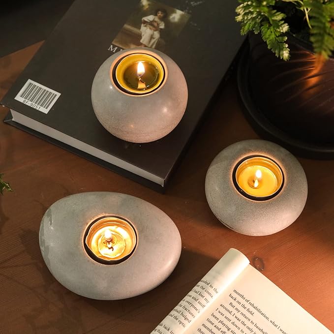 LET&#x27;S RESIN Tealight Candle Holder Resin Molds Silicone,3Pcs Tea Light Candle Holder Silicone Molds for Resin,Plaster,Cement Concrete,Resin Epoxy Molds Silicone for DIY Home D&#xE9;cor,Great for Beginners