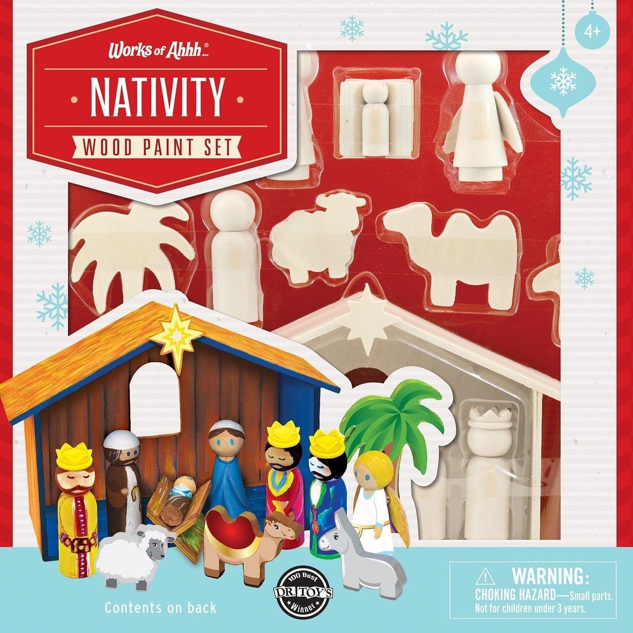 Nativity Scene Wood Craft Paint Kit Non-Toxic Acrylic Paints Art Supplies