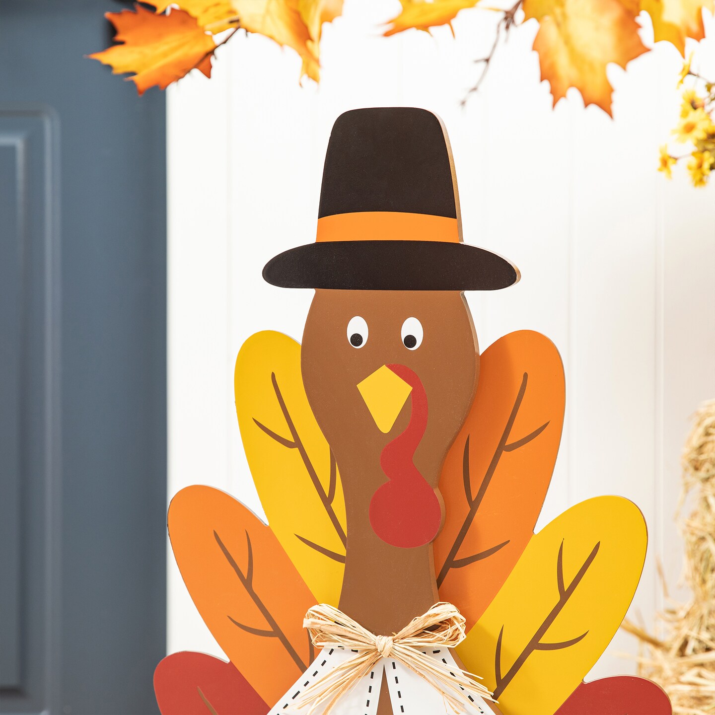 31&#x22;H Thanksgiving Wooden Turkey Porch Decor(KD)