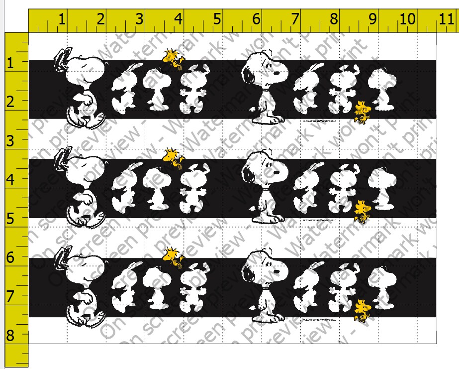 Peanuts Snoopy Edible Cake Topper Strips